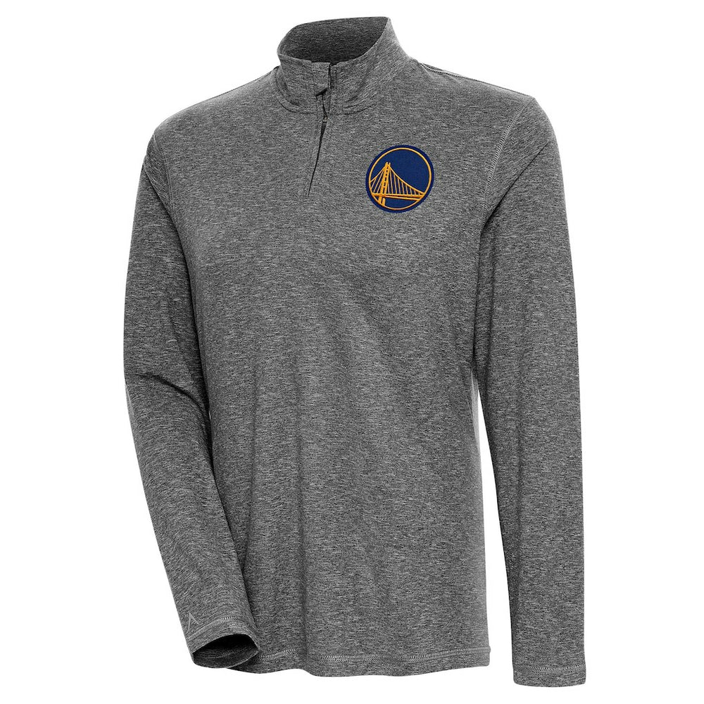Golden State Warriors Antigua Women's Confront Quarter-Zip Pullover Top Heather Black - NBA