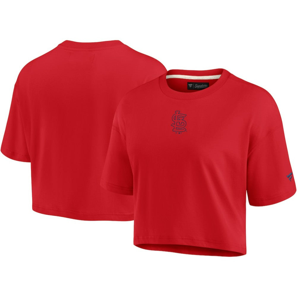 St. Louis Cardinals Fanatics Women's Elements Super Soft Boxy Cropped T-Shirt - MLB