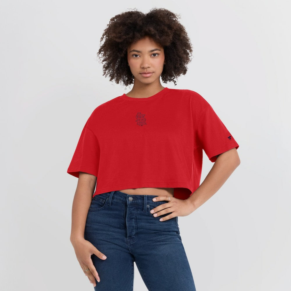 St. Louis Cardinals Fanatics Women's Elements Super Soft Boxy Cropped T-Shirt - MLB