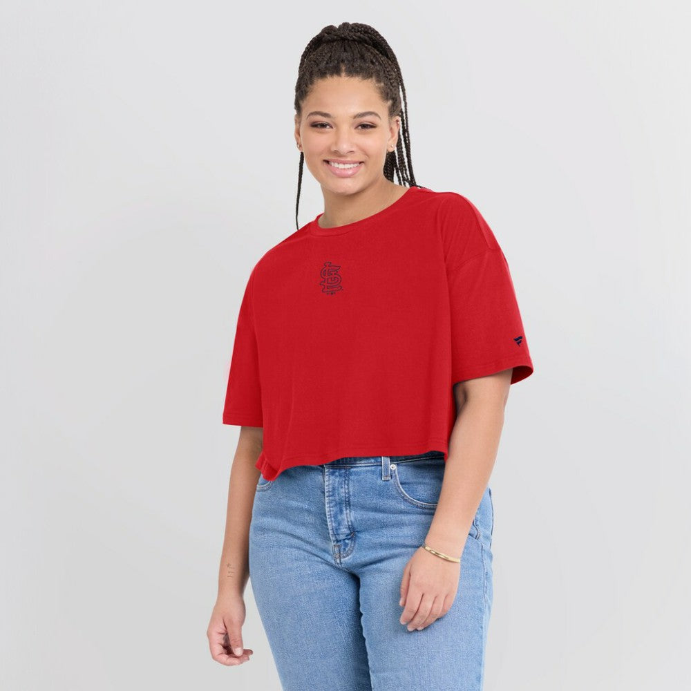 St. Louis Cardinals Fanatics Women's Elements Super Soft Boxy Cropped T-Shirt - MLB