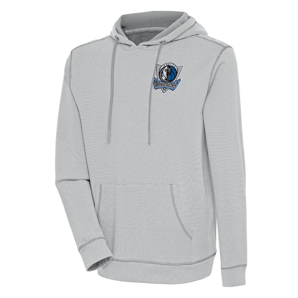 Dallas Mavericks Antigua Axe Bunker Tri-Blend Pullover Hoodie Gray - NBA