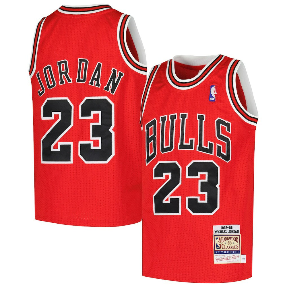 Michael Jordan Chicago Bulls Youth Hardwood Classics 1997/98 Authentic Jersey Red - NBA