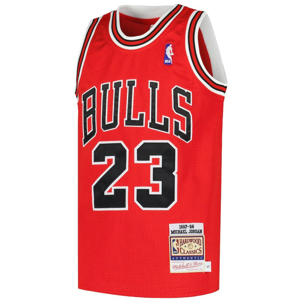 Michael Jordan Chicago Bulls Youth Hardwood Classics 1997/98 Authentic Jersey Red - NBA