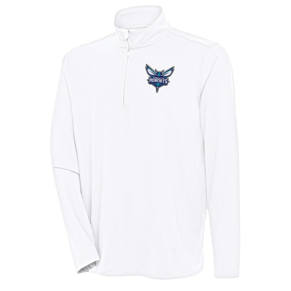 Charlotte Hornets Antigua Hunk Quarter-Zip Pullover Top White - NBA