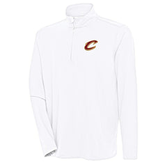 Cleveland Cavaliers Antigua Hunk Quarter-Zip Pullover Top White - NBA