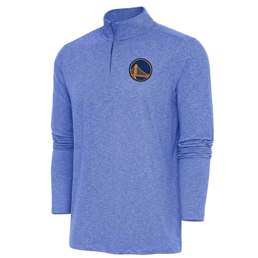 Golden State Warriors Antigua Hunk Quarter-Zip Pullover Top Heather Royal - NBA