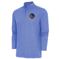 Golden State Warriors Antigua Hunk Quarter-Zip Pullover Top Heather Royal - NBA