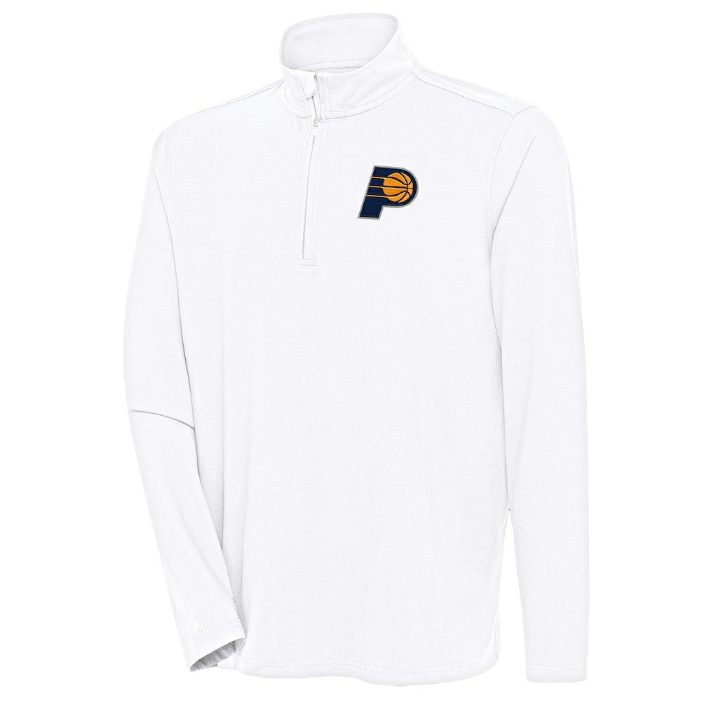 Indiana Pacers Antigua Hunk Quarter-Zip Pullover Top White - NBA