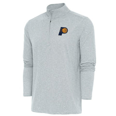 Indiana Pacers Antigua Hunk Quarter-Zip Pullover Top Heather Gray - NBA