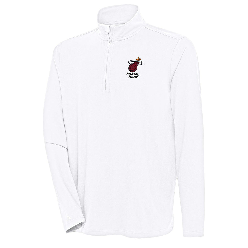 Miami Heat Antigua Hunk Quarter-Zip Pullover Top White - NBA