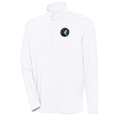 Minnesota Timberwolves Antigua Hunk Quarter-Zip Pullover Top White - NBA