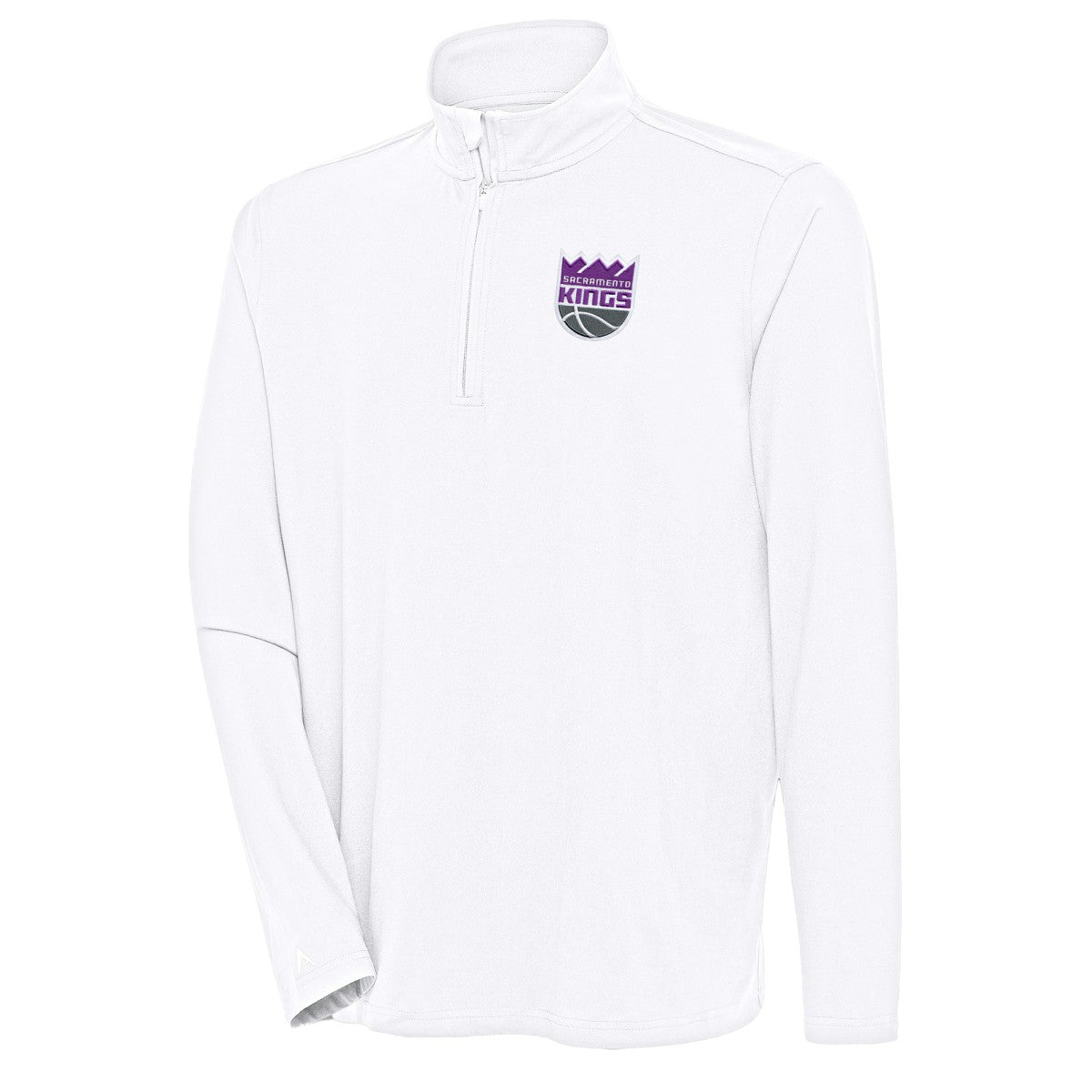Sacramento Kings Antigua Hunk Quarter-Zip Pullover Top White - NBA