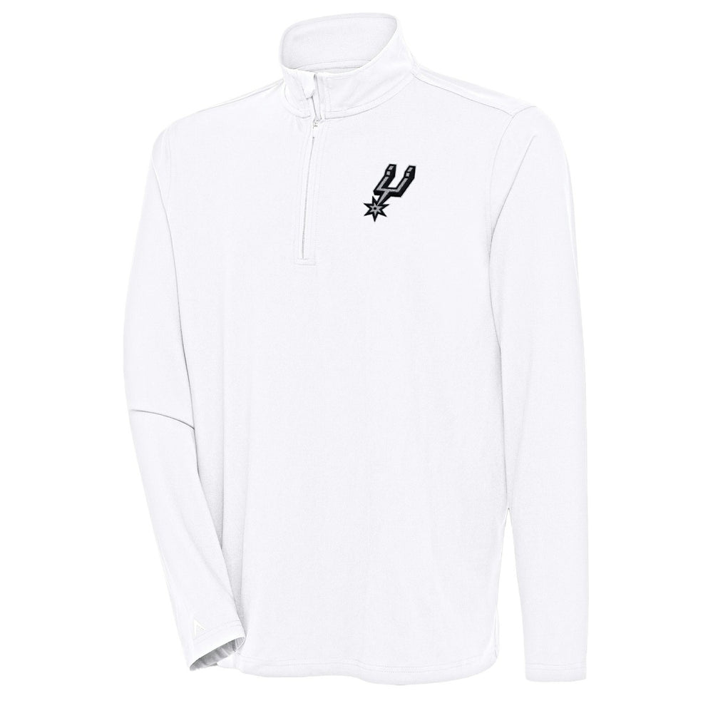 San Antonio Spurs Antigua Hunk Quarter-Zip Pullover Top White - NBA