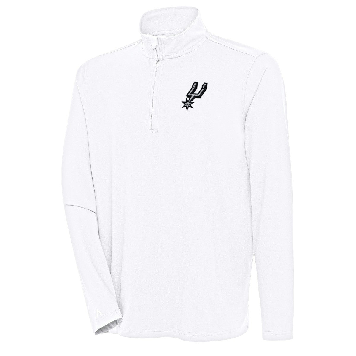 San Antonio Spurs Antigua Hunk Quarter-Zip Pullover Top White - NBA