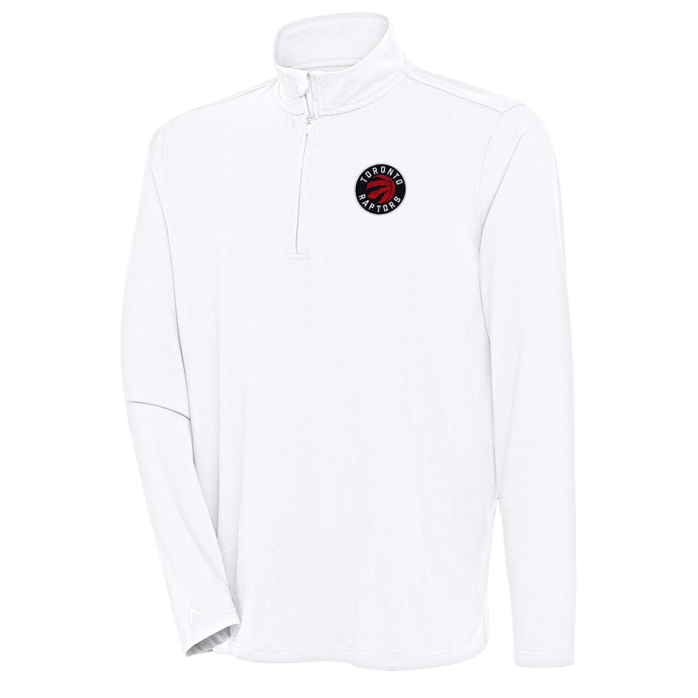 Toronto Raptors Antigua Hunk Quarter-Zip Pullover Top White - NBA