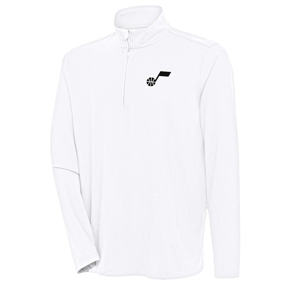 Utah Jazz Antigua Hunk Quarter-Zip Pullover Top White - NBA