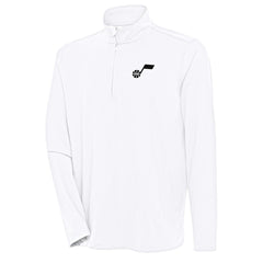 Utah Jazz Antigua Hunk Quarter-Zip Pullover Top White - NBA