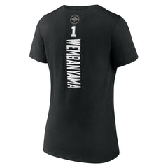 Victor Wembanyama San Antonio Spurs Women's Playmaker Name & Number V-Neck T-Shirt Black - NBA