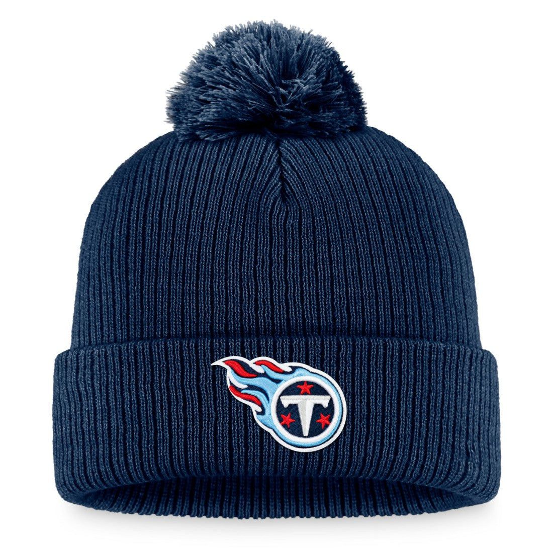 Tennessee Titans Women's Cuffed Knit Hat with Pom Navy | Fanatics