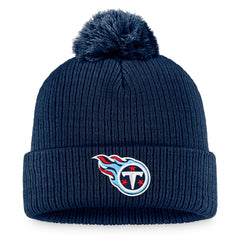 Tennessee Titans Women's Cuffed Knit Hat with Pom Navy | Fanatics