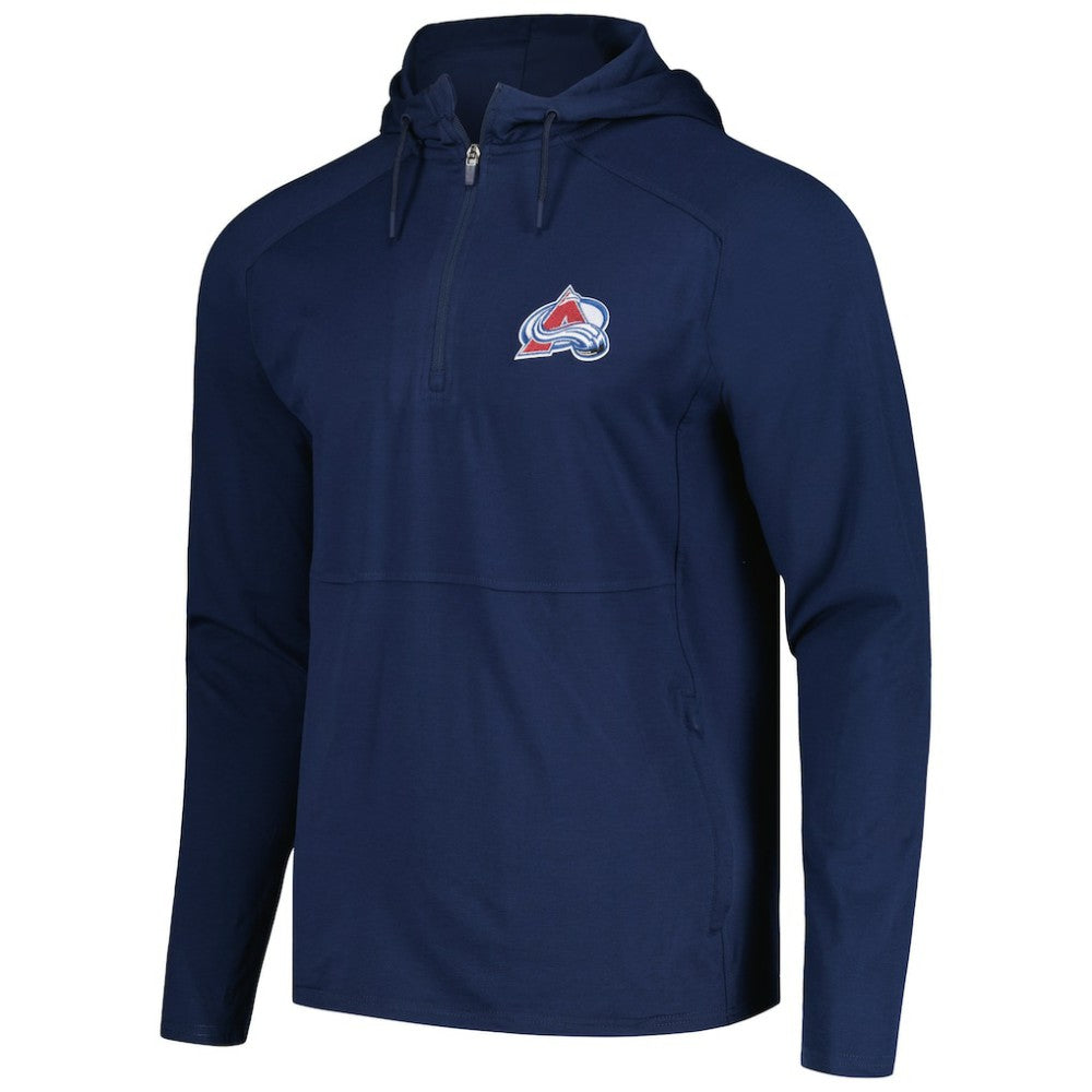 Colorado Avalanche Antigua Spikes Raglan Quarter-Zip Hoodie - Heather Navy - NHL