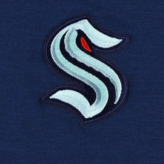 Seattle Kraken Antigua Spikes Raglan Quarter-Zip Hoodie - Heather Navy - NHL