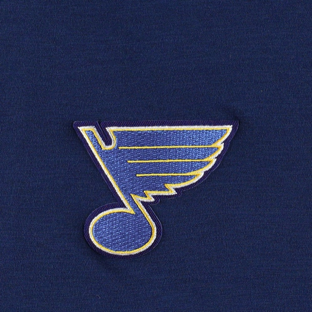St. Louis Blues Antigua Spikes Raglan Quarter-Zip Hoodie - Heather Navy - NHL