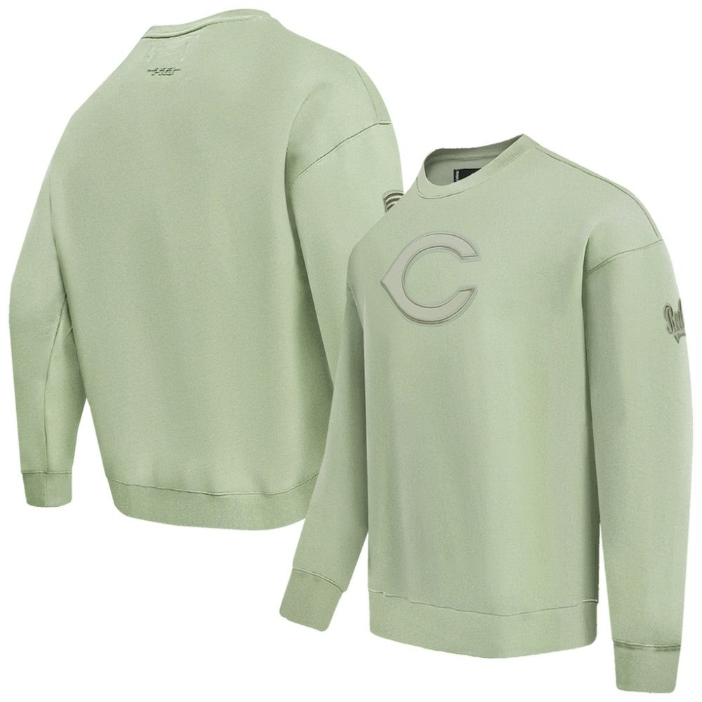 Cincinnati Reds Pro Standard Neutral Drop Shoulder Pullover Sweatshirt - MLB