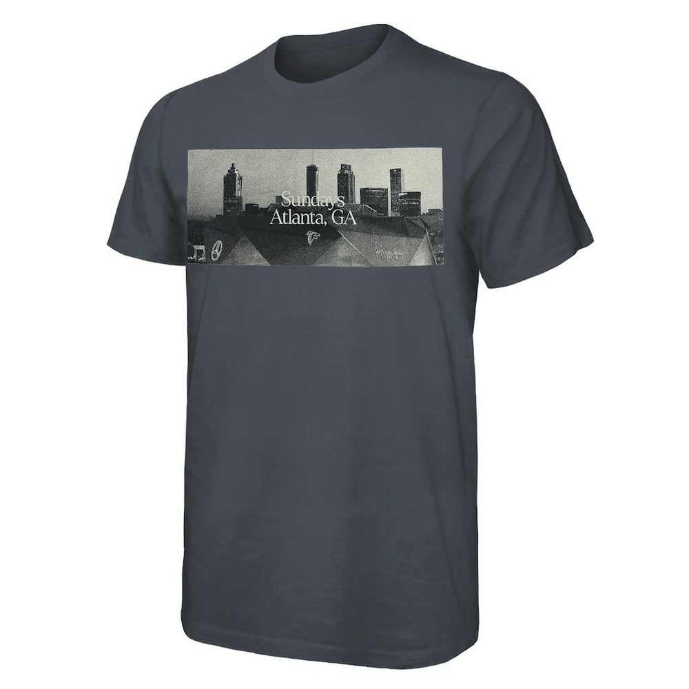 Atlanta Falcons Majestic Threads Sundays Skyline T-Shirt Gray | NFL
