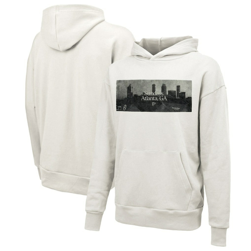 Atlanta Falcons Majestic Threads Unisex Sundays Skyline Pullover Hoodie White | NFL