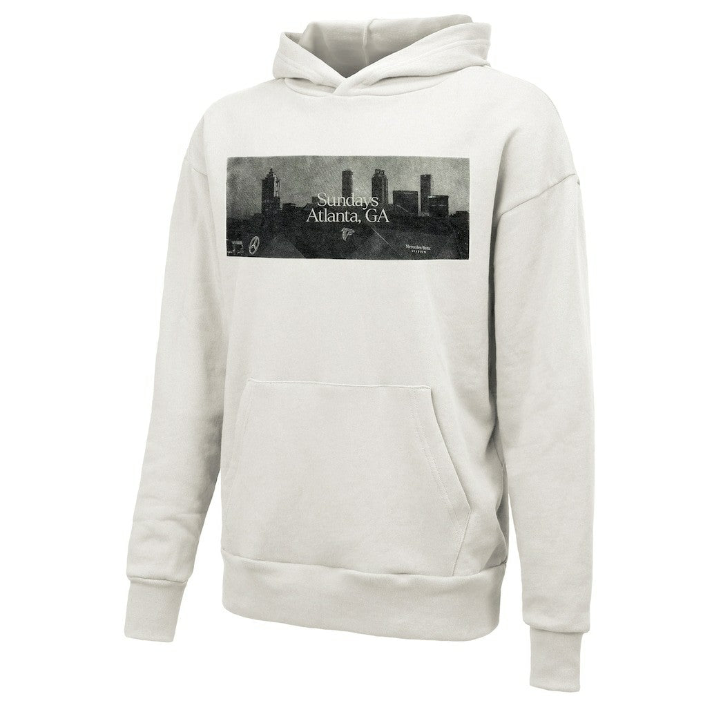 Atlanta Falcons Majestic Threads Unisex Sundays Skyline Pullover Hoodie White | NFL