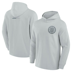 Boston Bruins Fanatics Elements Lightweight Tri-Blend Fleece Hoodie - Gray - NHL