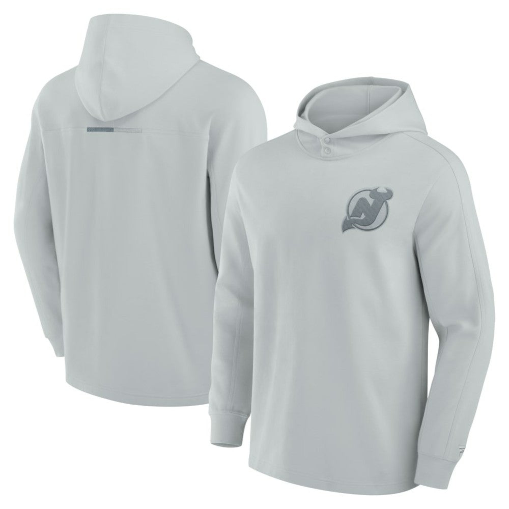New Jersey Devils Fanatics Elements Lightweight Tri-Blend Fleece Hoodie - Gray - NHL