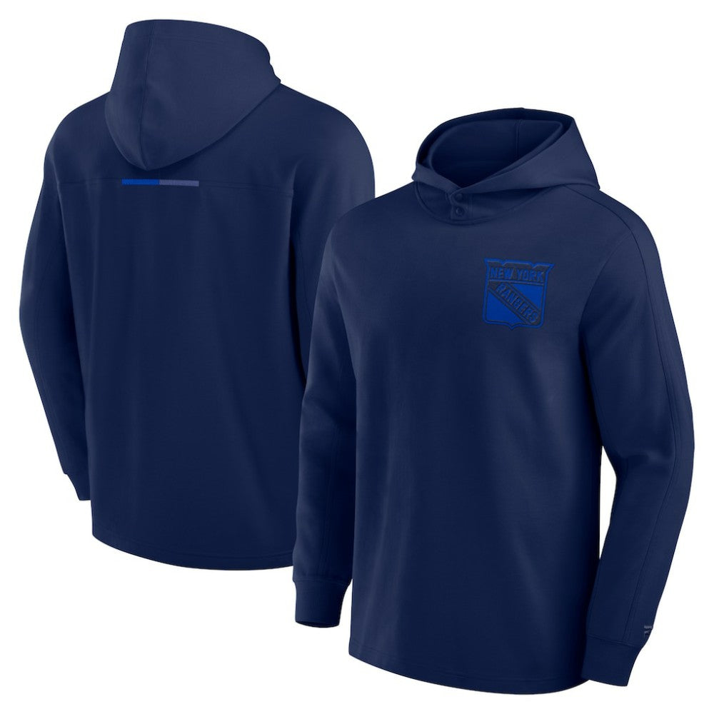 New York Rangers Fanatics Elements Lightweight Tri-Blend Fleece Hoodie - Navy - NHL