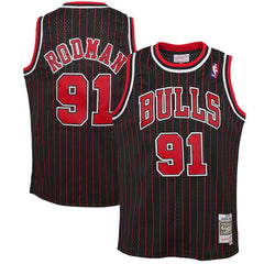Dennis Rodman Chicago Bulls Youth 1995/96 Hardwood Classics Swingman Jersey Black - NBA