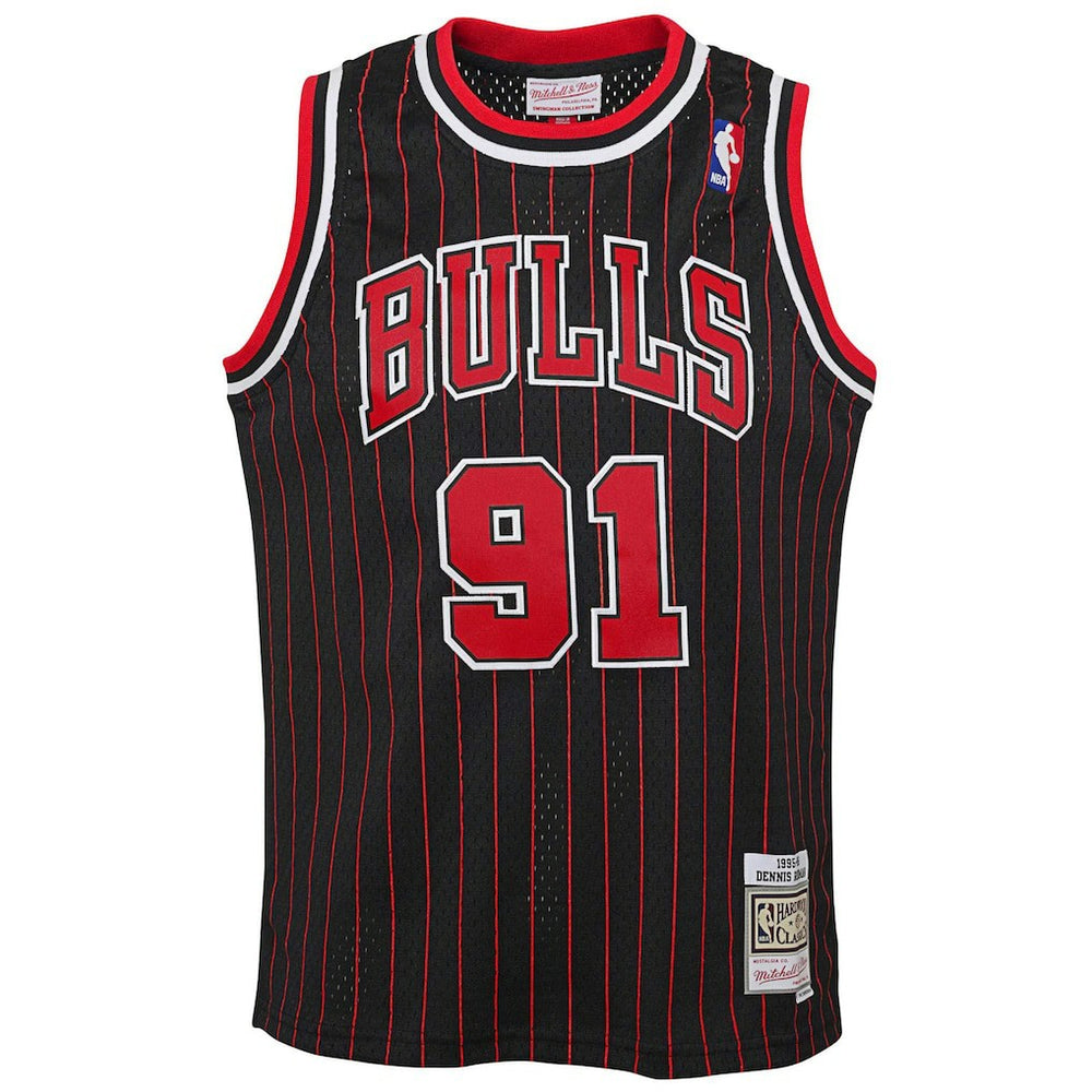 Dennis Rodman Chicago Bulls Youth 1995/96 Hardwood Classics Swingman Jersey Black - NBA