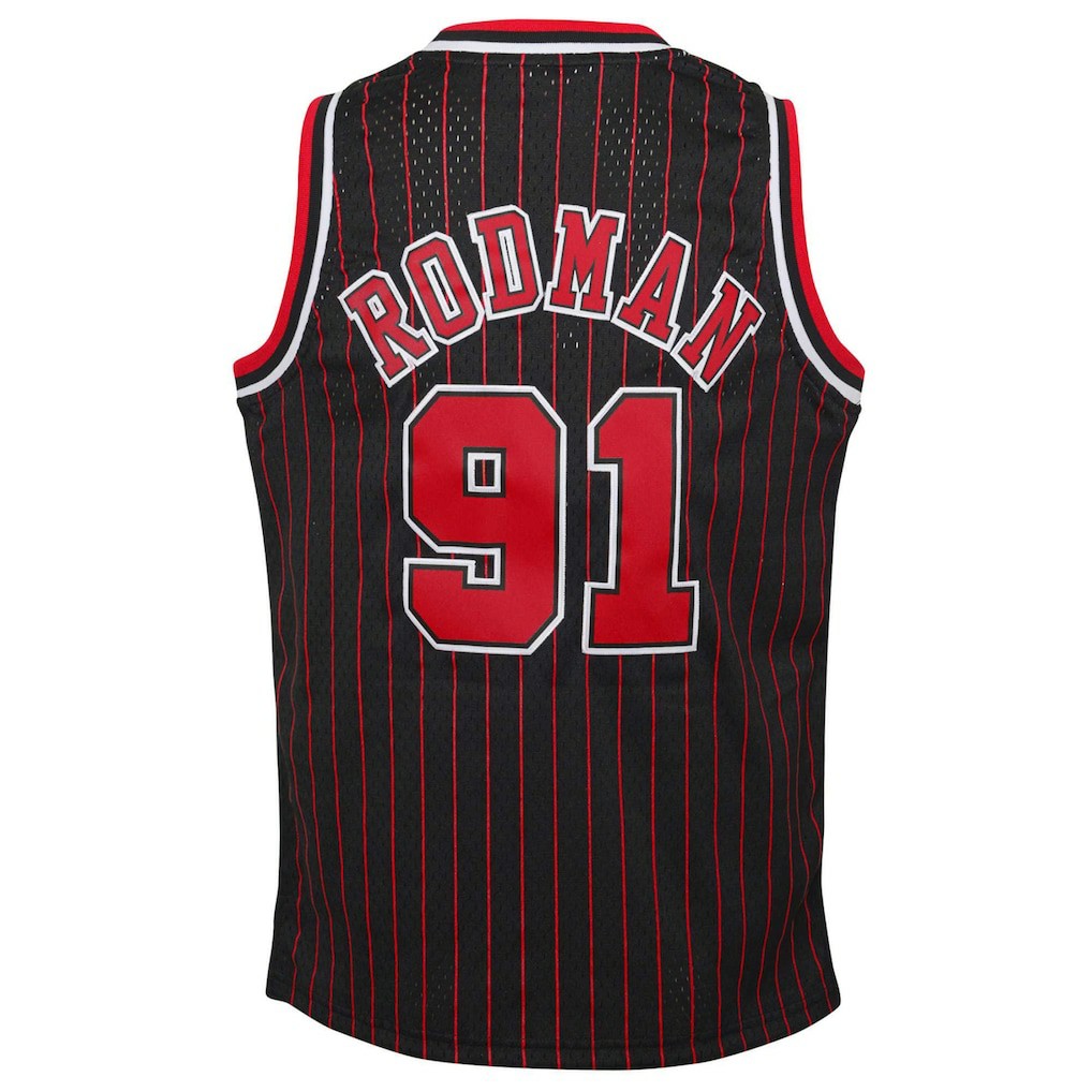 Dennis Rodman Chicago Bulls Youth 1995/96 Hardwood Classics Swingman Jersey Black - NBA