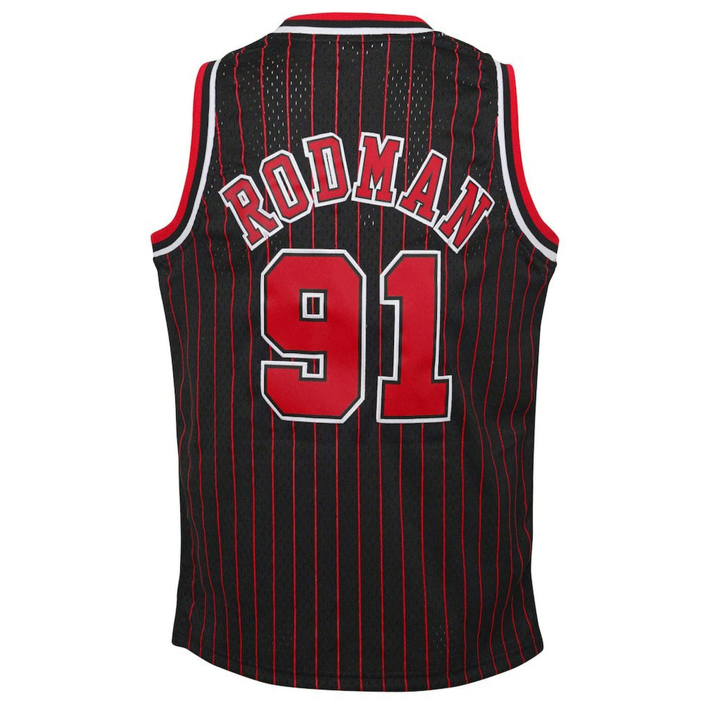 Dennis Rodman Chicago Bulls Youth 1995/96 Hardwood Classics Swingman Jersey Black - NBA