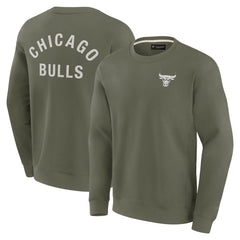 Chicago Bulls Unisex Elements Super Soft Fleece Pullover Sweatshirt Olive - NBA