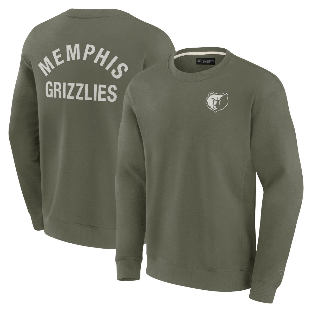 Memphis Grizzlies Unisex Elements Super Soft Fleece Pullover Sweatshirt Olive - NBA