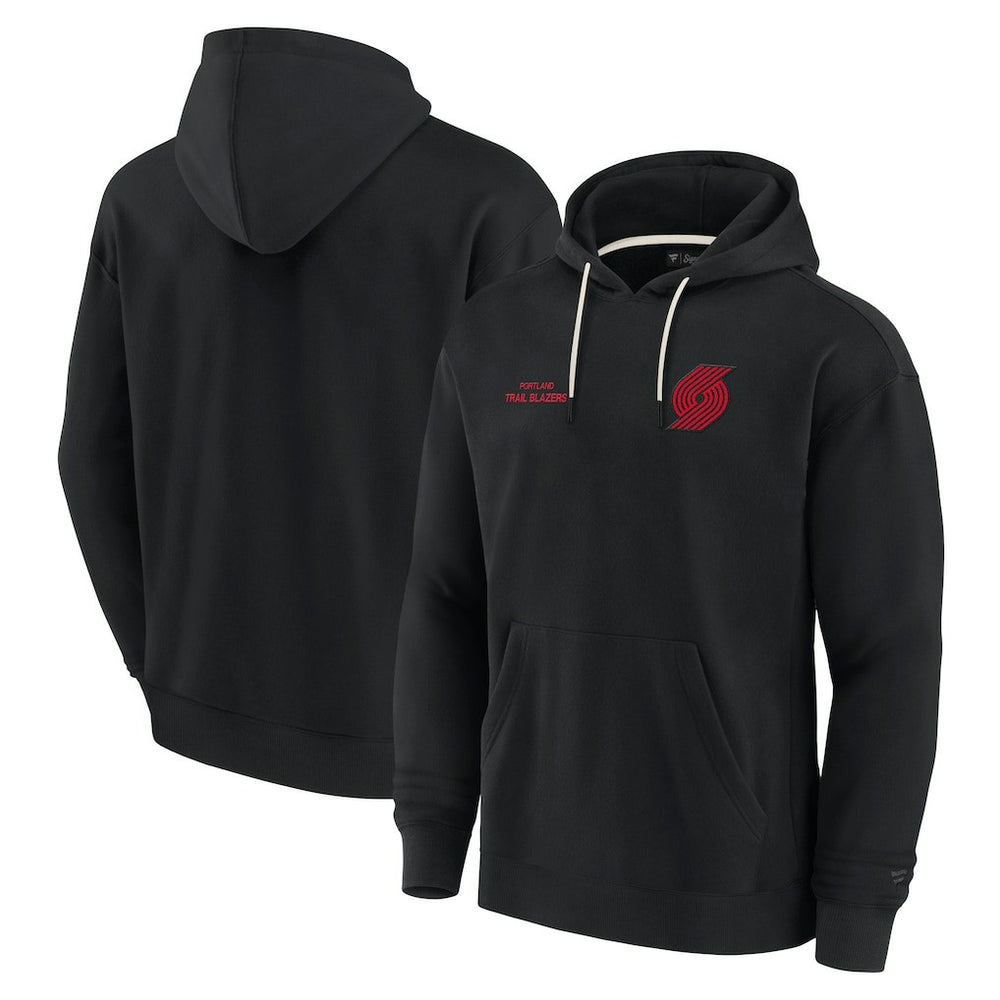 Portland Trail Blazers Unisex Elements Super Soft Fleece Pullover Hoodie Black - NBA