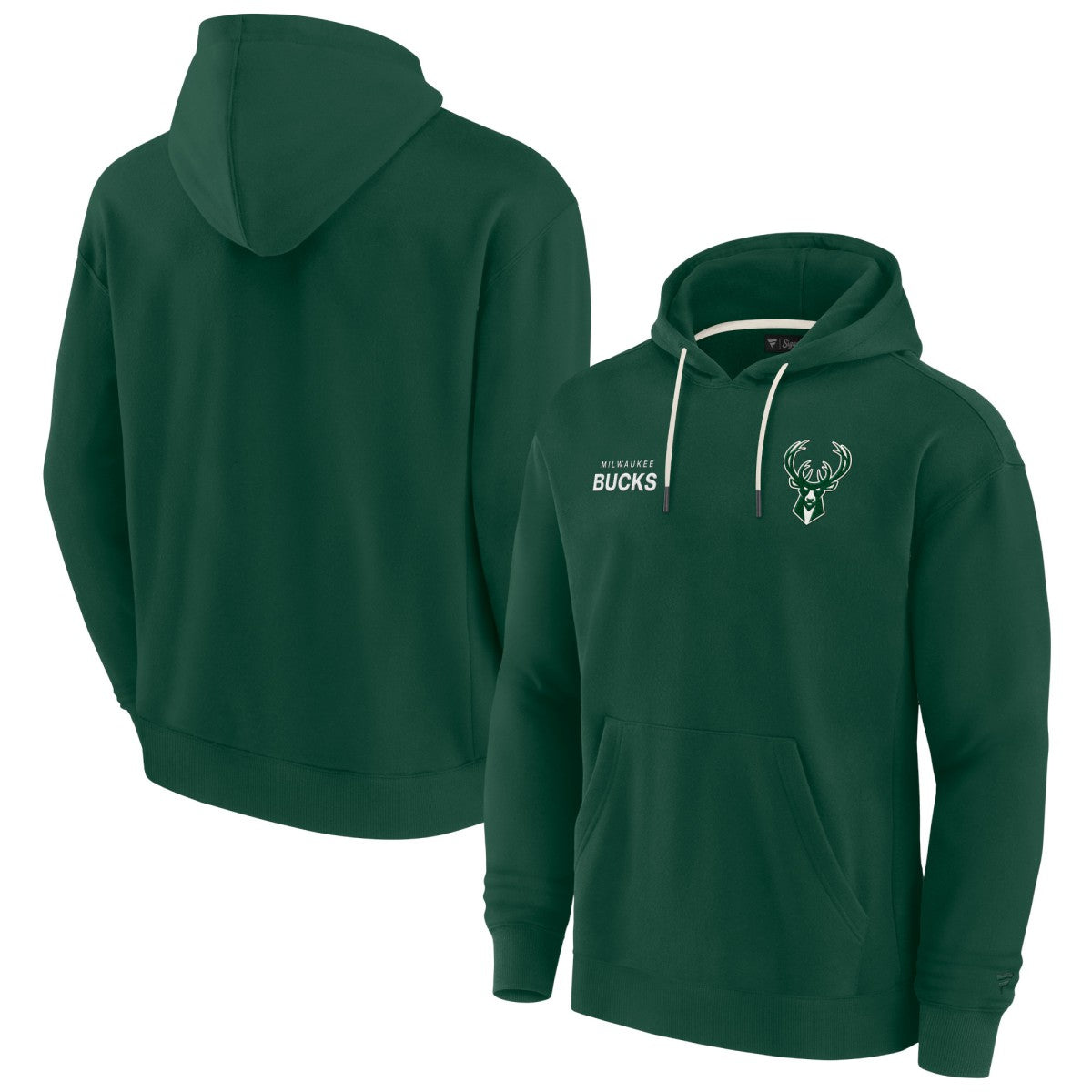 Milwaukee Bucks Unisex Elements Super Soft Fleece Pullover Hoodie Hunter Green - NBA