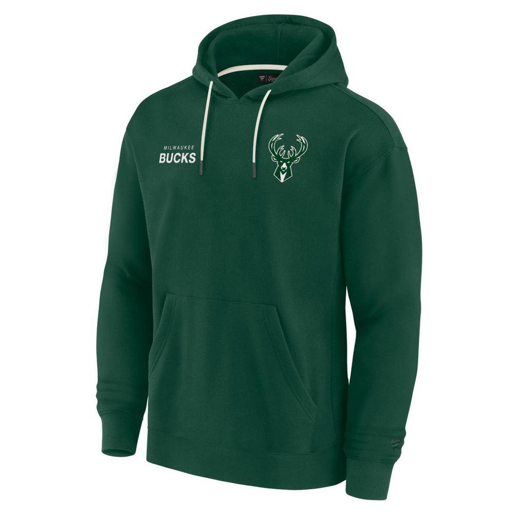 Milwaukee Bucks Unisex Elements Super Soft Fleece Pullover Hoodie Hunter Green - NBA