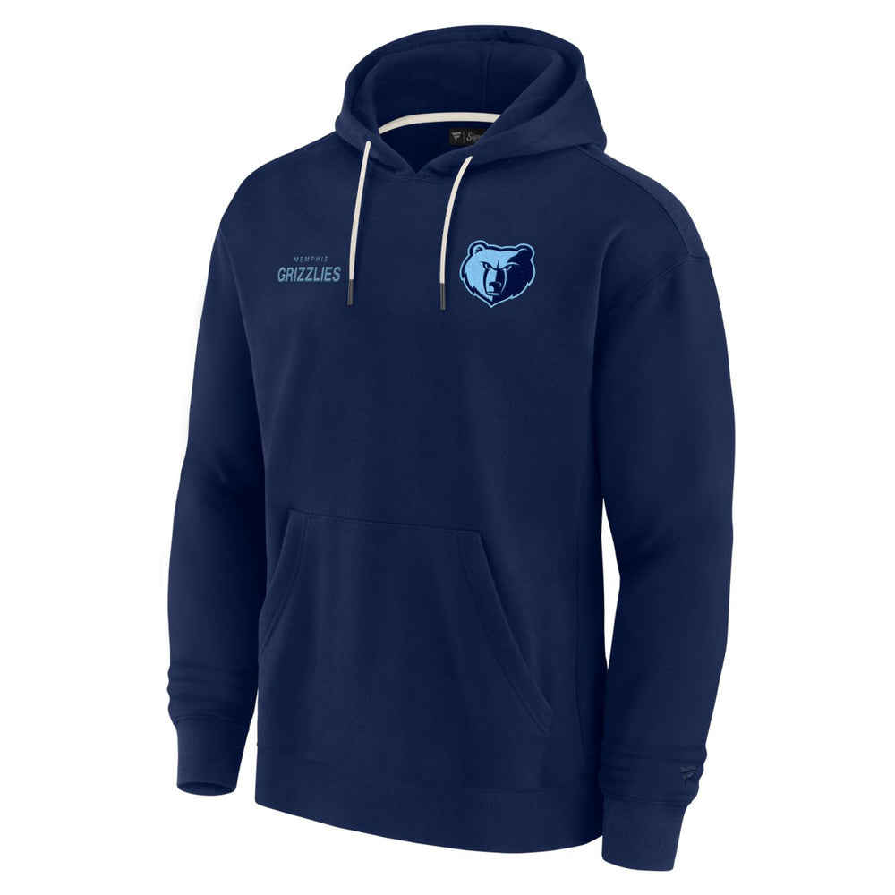 Memphis Grizzlies Unisex Elements Super Soft Fleece Pullover Hoodie Navy - NBA