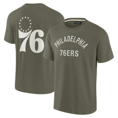 Philadelphia 76ers Unisex Elements Super Soft Short Sleeve T-Shirt Olive - NBA