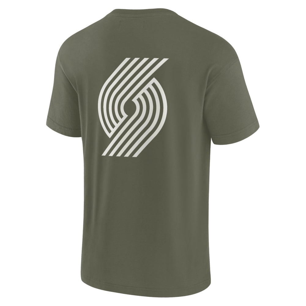 Portland Trail Blazers Unisex Elements Super Soft Short Sleeve T-Shirt Olive - NBA