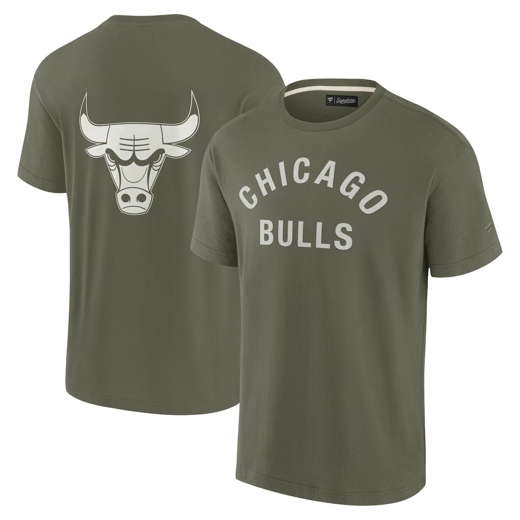 Chicago Bulls Unisex Elements Super Soft Short Sleeve T-Shirt Olive - NBA