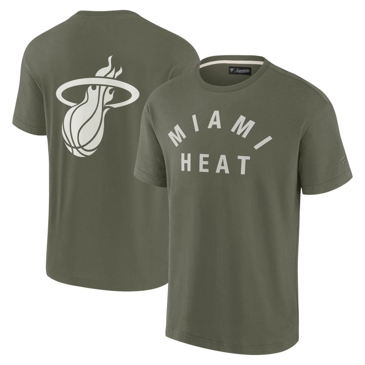 Miami Heat Unisex Elements Super Soft Short Sleeve T-Shirt Olive - NBA