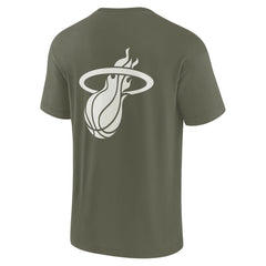 Miami Heat Unisex Elements Super Soft Short Sleeve T-Shirt Olive - NBA