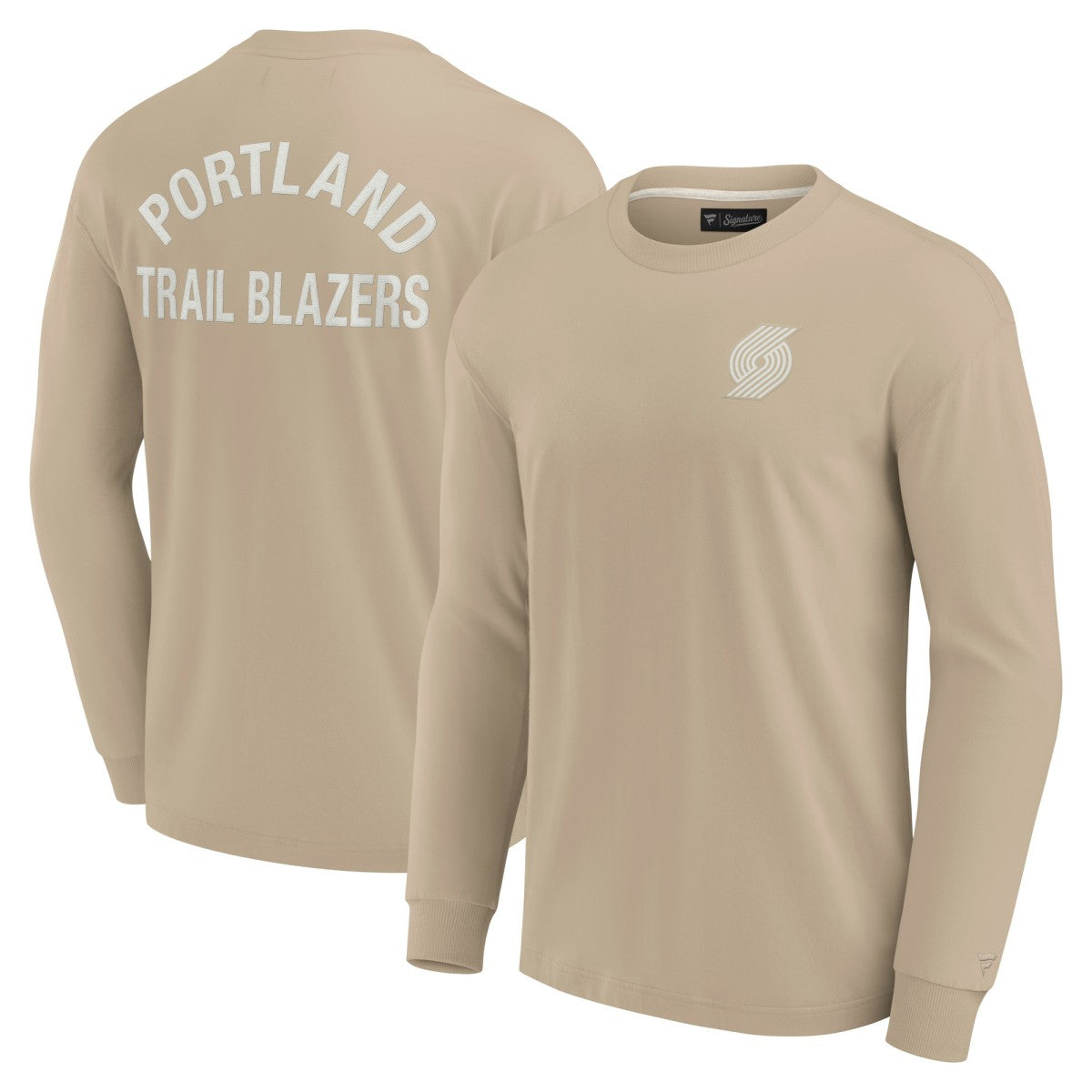 Portland Trail Blazers Unisex Elements Super Soft Long Sleeve T-Shirt Khaki - NBA
